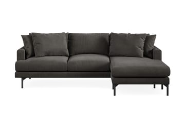 Menard 3-sits Högervänd L-formad Divansoffa i Manchester - Mörkgrå - Möbler - Soffa - Divansoffa & schäslongsoffa - 3 sits soffa med divan