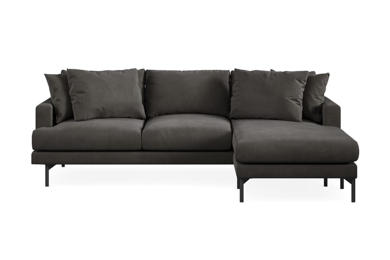 Menard 3-sits Högervänd L-formad Divansoffa i Manchester - Mörkgrå - Möbler - Soffa - Divansoffa & schäslongsoffa - 3 sits soffa med divan