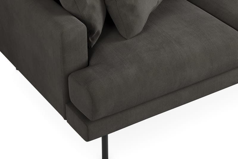 Menard 3-sits Högervänd L-formad Divansoffa i Manchester - Mörkgrå - Möbler - Soffa - Divansoffa & schäslongsoffa - 3 sits soffa med divan