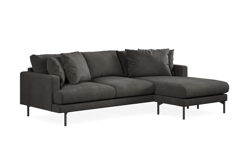 Menard 3-sits Högervänd L-formad Divansoffa i Manchester - Mörkgrå - Möbler - Soffa - Divansoffa & schäslongsoffa - 3 sits soffa med divan