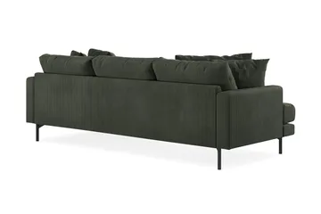 Menard 3-sits Högervänd L-formad Divansoffa i Manchester - Mörkgrön - Möbler - Soffa - Divansoffa & schäslongsoffa - 3 sits soffa med divan