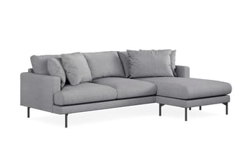 Menard 3-sits Högervänd L-formad Divansoffa i Tyg - Grå - Möbler - Soffa - Divansoffa & schäslongsoffa - 3 sits soffa med divan
