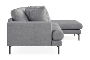 Menard 3-sits Högervänd L-formad Divansoffa i Tyg - Grå - Möbler - Soffa - Divansoffa & schäslongsoffa - 3 sits soffa med divan