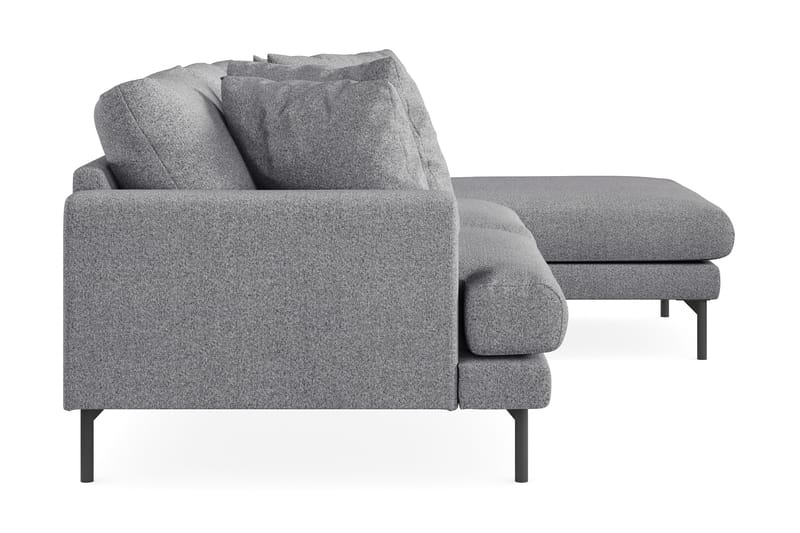 Menard 3-sits Högervänd L-formad Divansoffa i Tyg - Grå - Möbler - Soffa - Divansoffa & schäslongsoffa - 3 sits soffa med divan