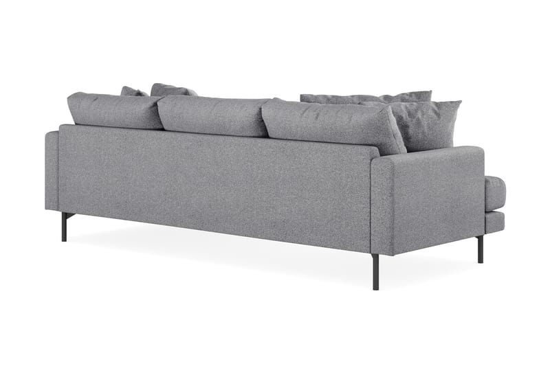 Menard 3-sits Högervänd L-formad Divansoffa i Tyg - Grå - Möbler - Soffa - Divansoffa & schäslongsoffa - 3 sits soffa med divan
