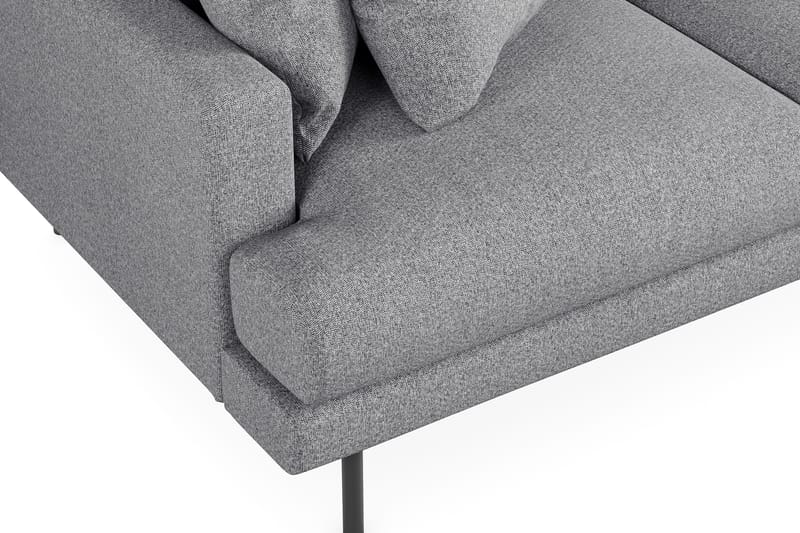Menard 3-sits Högervänd L-formad Divansoffa i Tyg - Grå - Möbler - Soffa - Divansoffa & schäslongsoffa - 3 sits soffa med divan