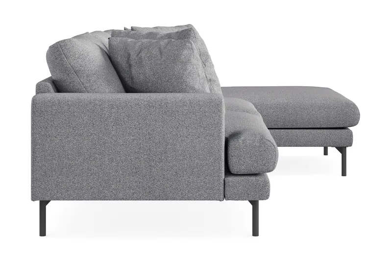 Menard 3-sits Högervänd L-formad Divansoffa i Tyg - Grå - Möbler - Soffa - Divansoffa & schäslongsoffa - 3 sits soffa med divan