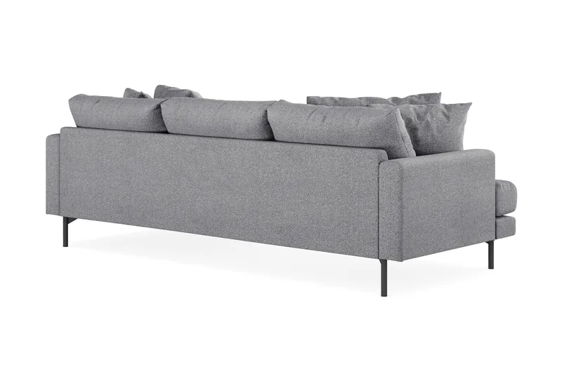 Menard 3-sits Högervänd L-formad Divansoffa i Tyg - Grå - Möbler - Soffa - Divansoffa & schäslongsoffa - 3 sits soffa med divan