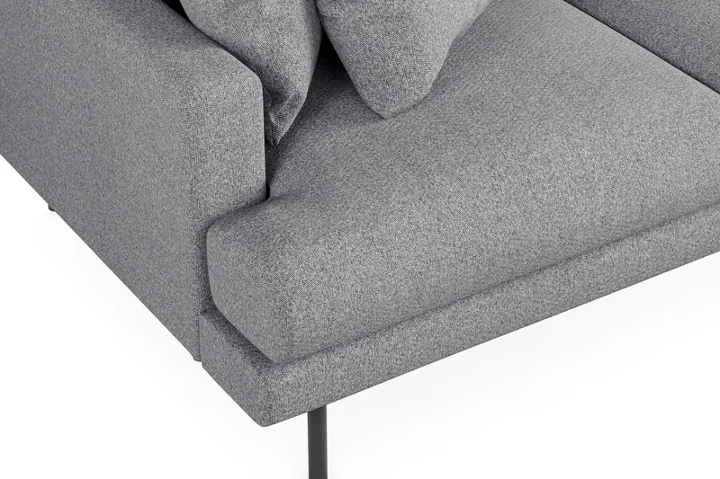 Menard 3-sits Högervänd L-formad Divansoffa i Tyg - Grå - Möbler - Soffa - Divansoffa & schäslongsoffa - 3 sits soffa med divan