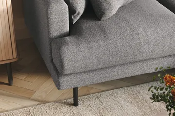 Menard 3-sits Högervänd L-formad Divansoffa i Tyg - Grå - Möbler - Soffa - Divansoffa & schäslongsoffa - 3 sits soffa med divan