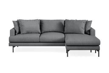 Menard 3-sits Högervänd L-formad Divansoffa i Tyg - Mörkgrå - Möbler - Soffa - Divansoffa & schäslongsoffa - 3 sits soffa med divan