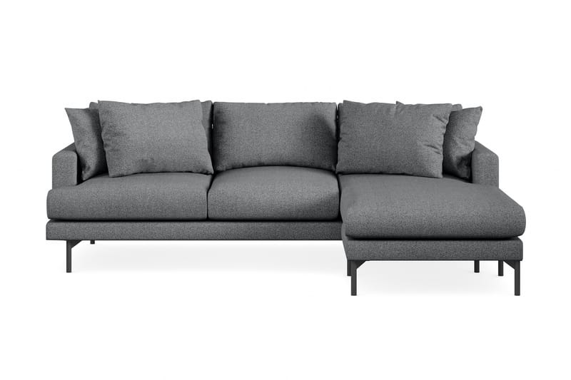 Menard 3-sits Högervänd L-formad Divansoffa i Tyg - Mörkgrå - Möbler - Soffa - Divansoffa & schäslongsoffa - 3 sits soffa med divan