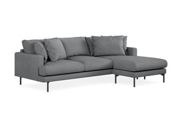 Menard 3-sits Högervänd L-formad Divansoffa i Tyg - Mörkgrå - Möbler - Soffa - Divansoffa & schäslongsoffa - 3 sits soffa med divan