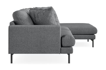 Menard 3-sits Högervänd L-formad Divansoffa i Tyg - Mörkgrå - Möbler - Soffa - Divansoffa & schäslongsoffa - 3 sits soffa med divan