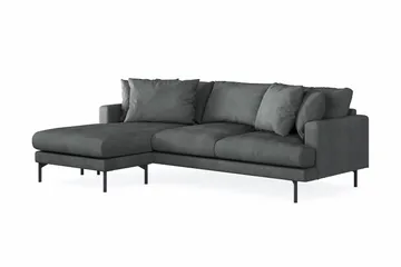 Menard 3-sits Vänstervänd L-formad Divansoffa i Manchester - Grå - Möbler - Soffa - Divansoffa & schäslongsoffa - 3 sits soffa med divan