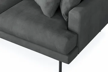 Menard 3-sits Vänstervänd L-formad Divansoffa i Manchester - Grå - Möbler - Soffa - Divansoffa & schäslongsoffa - 3 sits soffa med divan