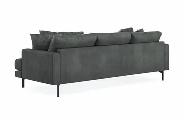 Menard 3-sits Vänstervänd L-formad Divansoffa i Manchester - Grå - Möbler - Soffa - Divansoffa & schäslongsoffa - 3 sits soffa med divan
