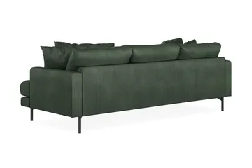 Menard 3-sits Vänstervänd L-formad Divansoffa i Manchester - Grön - Möbler - Soffa - Divansoffa & schäslongsoffa - 3 sits soffa med divan