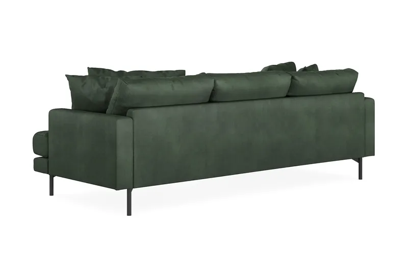 Menard 3-sits Vänstervänd L-formad Divansoffa i Manchester - Grön - Möbler - Soffa - Divansoffa & schäslongsoffa - 3 sits soffa med divan
