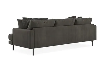 Menard 3-sits Vänstervänd L-formad Divansoffa i Manchester - Mörkgrå - Möbler - Soffa - Divansoffa & schäslongsoffa - 3 sits soffa med divan