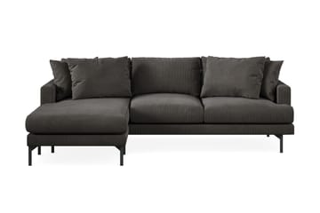 Menard 3-sits Vänstervänd L-formad Divansoffa i Manchester - Mörkgrå - Möbler - Soffa - Divansoffa & schäslongsoffa - 3 sits soffa med divan