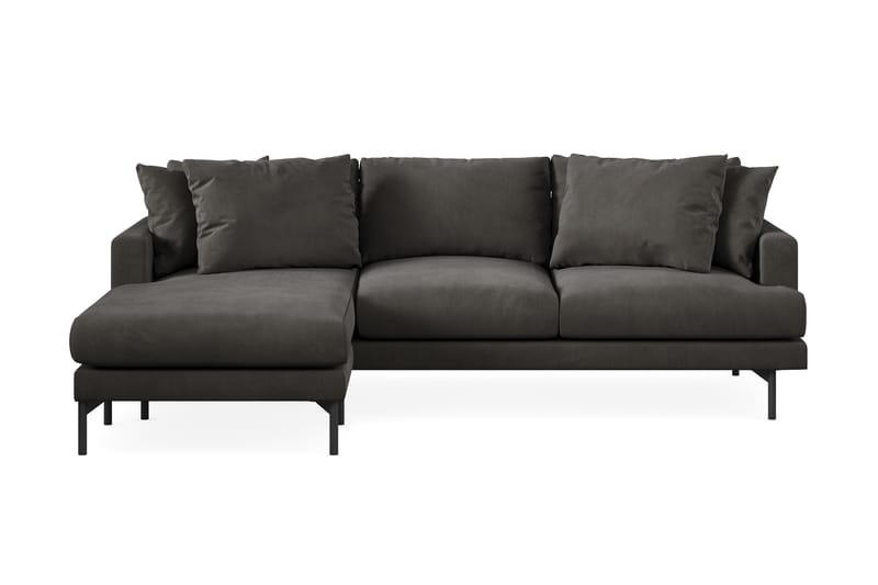 Menard 3-sits Vänstervänd L-formad Divansoffa i Manchester - Mörkgrå - Möbler - Soffa - Divansoffa & schäslongsoffa - 3 sits soffa med divan