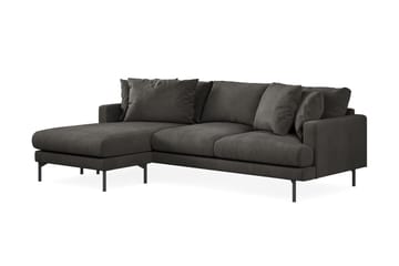 Menard 3-sits Vänstervänd L-formad Divansoffa i Manchester - Mörkgrå - Möbler - Soffa - Divansoffa & schäslongsoffa - 3 sits soffa med divan