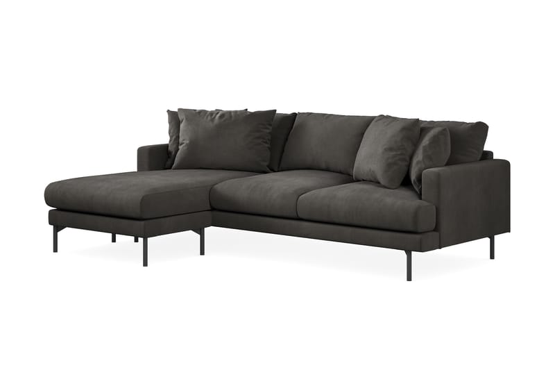 Menard 3-sits Vänstervänd L-formad Divansoffa i Manchester - Mörkgrå - Möbler - Soffa - Divansoffa & schäslongsoffa - 3 sits soffa med divan