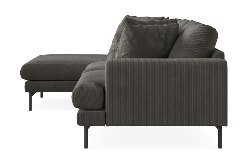 Menard 3-sits Vänstervänd L-formad Divansoffa i Manchester - Mörkgrå - Möbler - Soffa - Divansoffa & schäslongsoffa - 3 sits soffa med divan