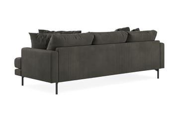 Menard 3-sits Vänstervänd L-formad Divansoffa i Manchester - Mörkgrå - Möbler - Soffa - Divansoffa & schäslongsoffa - 3 sits soffa med divan