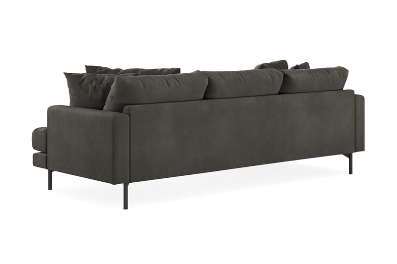 Menard 3-sits Vänstervänd L-formad Divansoffa i Manchester - Mörkgrå - Möbler - Soffa - Divansoffa & schäslongsoffa - 3 sits soffa med divan