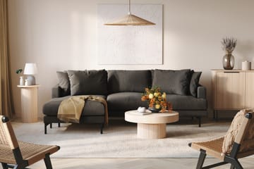 Menard 3-sits Vänstervänd L-formad Divansoffa i Manchester - Mörkgrå - Möbler - Soffa - Divansoffa & schäslongsoffa - 3 sits soffa med divan