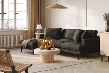 Menard 3-sits Vänstervänd L-formad Divansoffa i Manchester - Mörkgrå - Möbler - Soffa - Divansoffa & schäslongsoffa - 3 sits soffa med divan