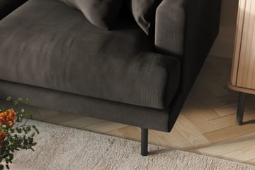 Menard 3-sits Vänstervänd L-formad Divansoffa i Manchester - Mörkgrå - Möbler - Soffa - Divansoffa & schäslongsoffa - 3 sits soffa med divan