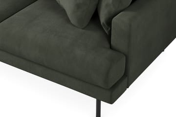 Menard 3-sits Vänstervänd L-formad Divansoffa i Manchester - Mörkgrön - Möbler - Soffa - Divansoffa & schäslongsoffa - 3 sits soffa med divan