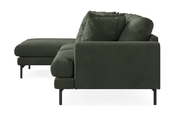 Menard 3-sits Vänstervänd L-formad Divansoffa i Manchester - Mörkgrön - Möbler - Soffa - Divansoffa & schäslongsoffa - 3 sits soffa med divan