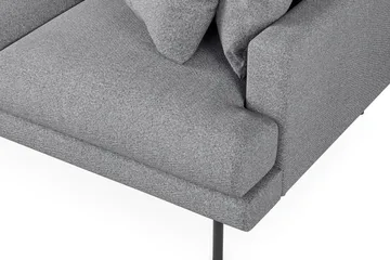 Menard 3-sits Vänstervänd L-formad Divansoffa i Tyg - Grå - Möbler - Soffa - Divansoffa & schäslongsoffa - 3 sits soffa med divan