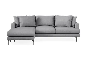 Menard 3-sits Vänstervänd L-formad Divansoffa i Tyg - Grå - Möbler - Soffa - Divansoffa & schäslongsoffa - 3 sits soffa med divan