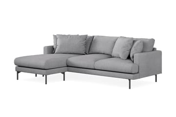 Menard 3-sits Vänstervänd L-formad Divansoffa i Tyg - Grå - Möbler - Soffa - Divansoffa & schäslongsoffa - 3 sits soffa med divan