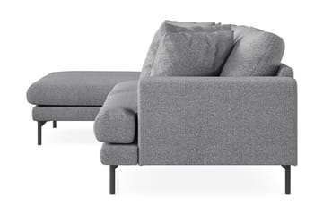 Menard 3-sits Vänstervänd L-formad Divansoffa i Tyg - Grå - Möbler - Soffa - Divansoffa & schäslongsoffa - 3 sits soffa med divan