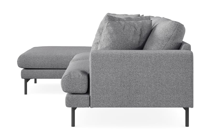 Menard 3-sits Vänstervänd L-formad Divansoffa i Tyg - Grå - Möbler - Soffa - Divansoffa & schäslongsoffa - 3 sits soffa med divan