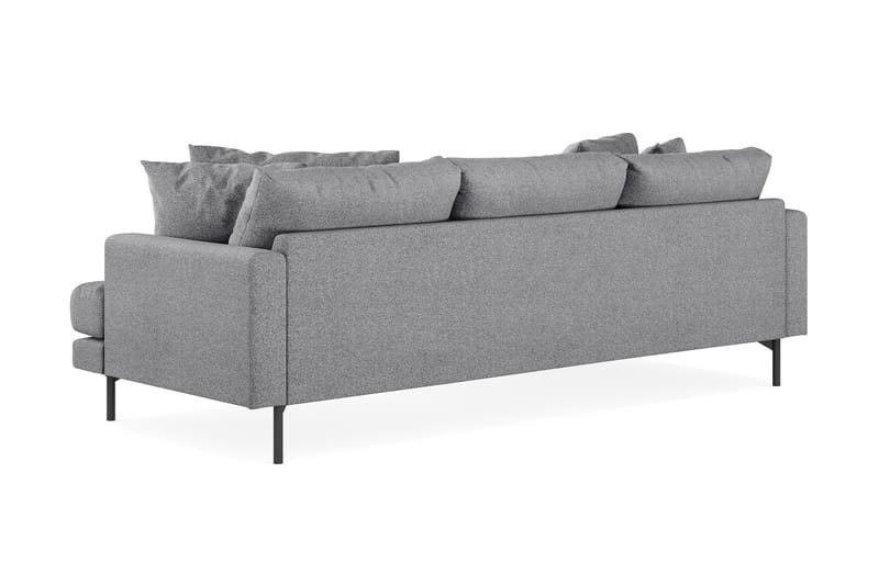 Menard 3-sits Vänstervänd L-formad Divansoffa i Tyg - Grå - Möbler - Soffa - Divansoffa & schäslongsoffa - 3 sits soffa med divan