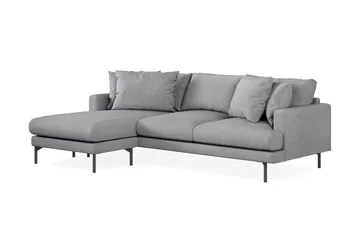 Menard 3-sits Vänstervänd L-formad Divansoffa i Tyg - Grå - Möbler - Soffa - Divansoffa & schäslongsoffa - 3 sits soffa med divan