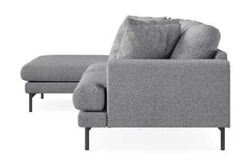 Menard 3-sits Vänstervänd L-formad Divansoffa i Tyg - Grå - Möbler - Soffa - Divansoffa & schäslongsoffa - 3 sits soffa med divan
