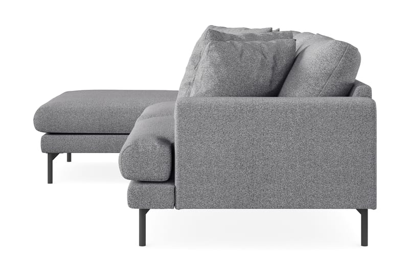 Menard 3-sits Vänstervänd L-formad Divansoffa i Tyg - Grå - Möbler - Soffa - Divansoffa & schäslongsoffa - 3 sits soffa med divan