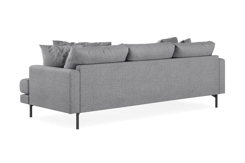Menard 3-sits Vänstervänd L-formad Divansoffa i Tyg - Grå - Möbler - Soffa - Divansoffa & schäslongsoffa - 3 sits soffa med divan
