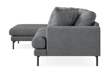 Menard 3-sits Vänstervänd L-formad Divansoffa i Tyg - Mörkgrå - Möbler - Soffa - Divansoffa & schäslongsoffa - 3 sits soffa med divan