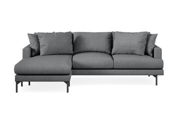Menard 3-sits Vänstervänd L-formad Divansoffa i Tyg - Mörkgrå - Möbler - Soffa - Divansoffa & schäslongsoffa - 3 sits soffa med divan