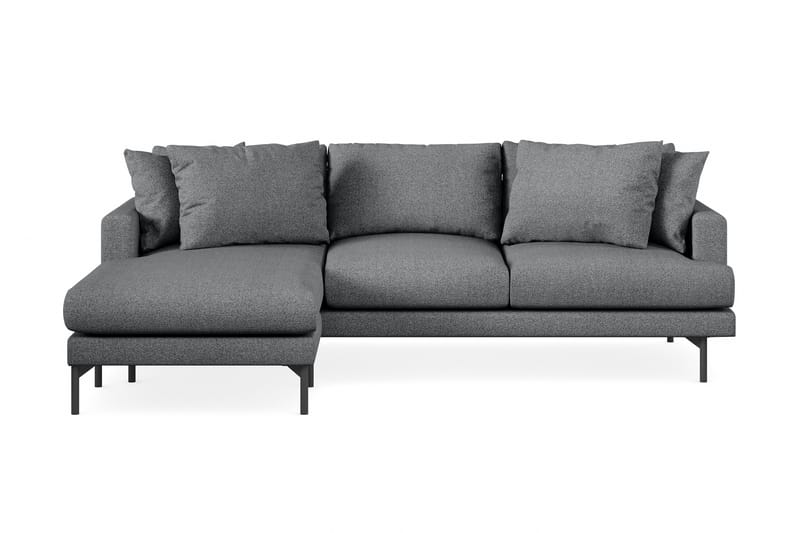 Menard 3-sits Vänstervänd L-formad Divansoffa i Tyg - Mörkgrå - Möbler - Soffa - Divansoffa & schäslongsoffa - 3 sits soffa med divan