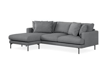 Menard 3-sits Vänstervänd L-formad Divansoffa i Tyg - Mörkgrå - Möbler - Soffa - Divansoffa & schäslongsoffa - 3 sits soffa med divan